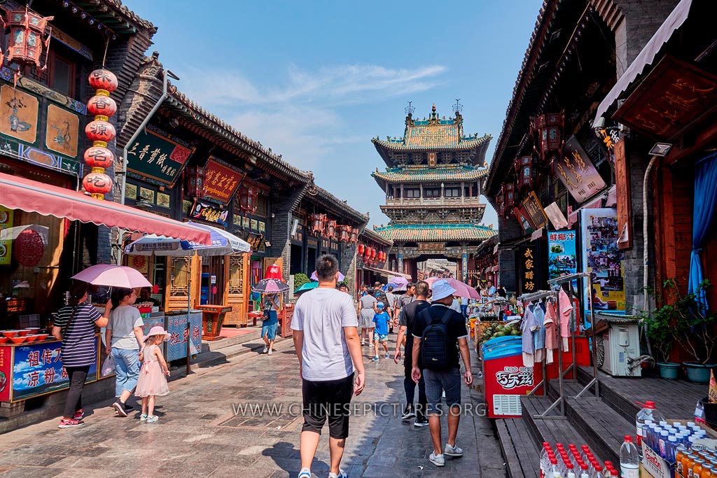 Pingyao Ancient City Main Street Aug 2018